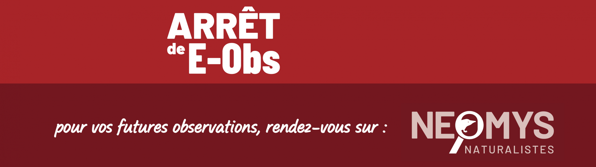 Arr&ecirc;t d'e-observations aujourd'hui lundi 10/08/2026