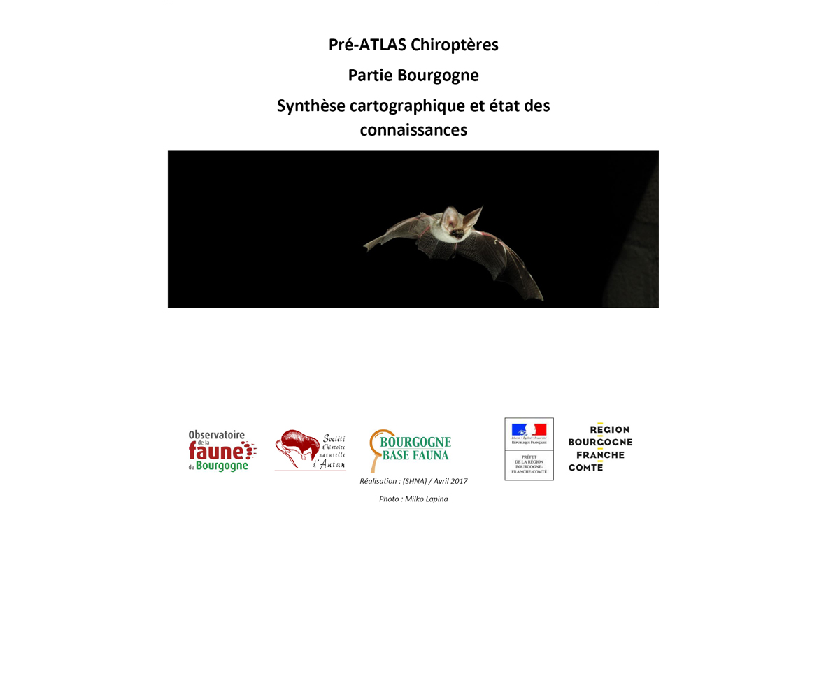 <center>Atlas préliminaire pour les chauves-souris en Bourgogne à consulter </center>